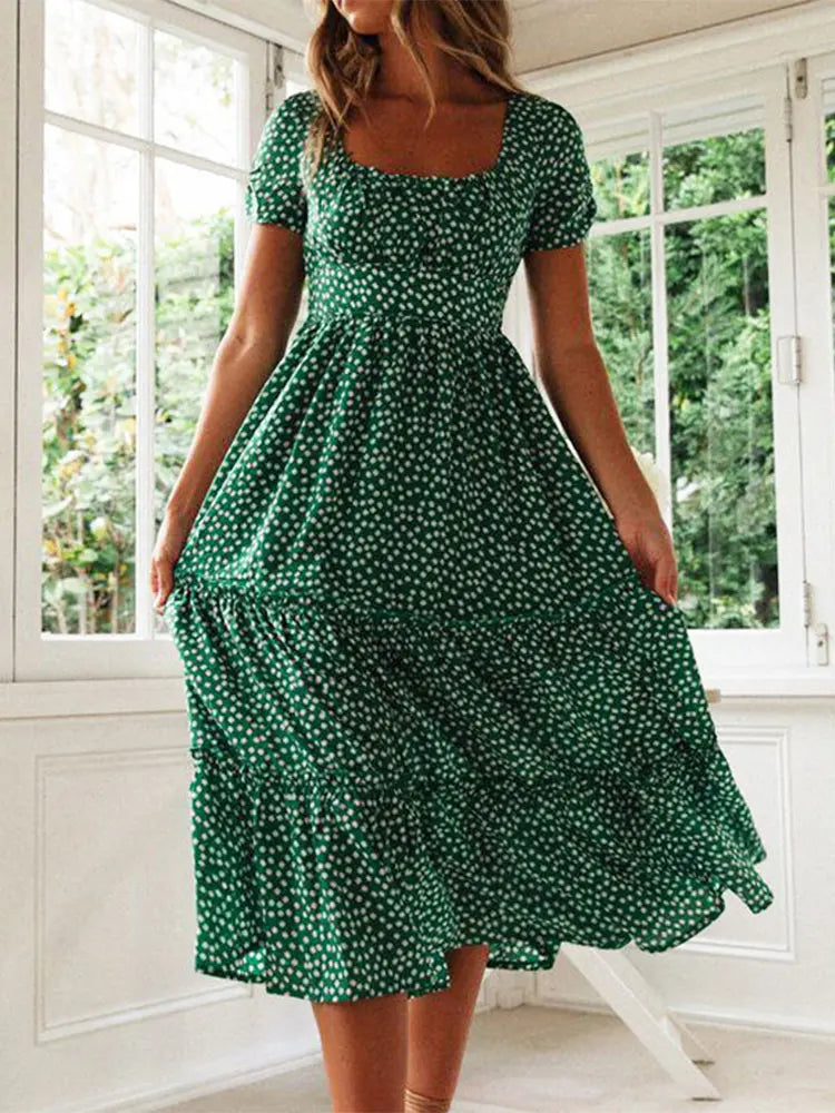 Vintage Bloom Maxi Dress