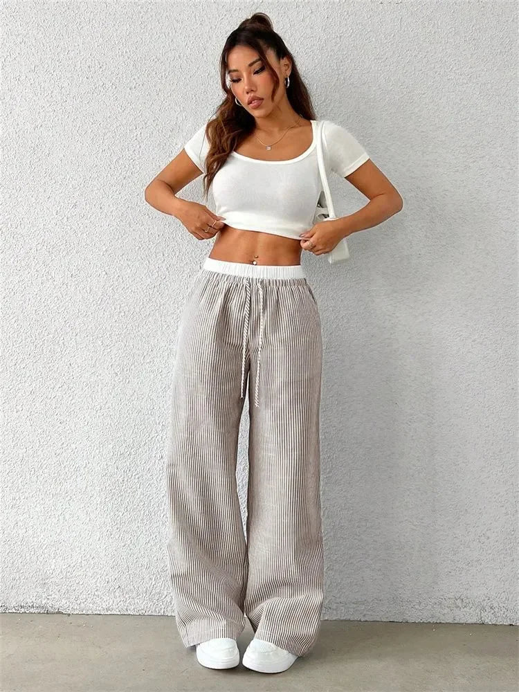Mila Casual Striped Pants