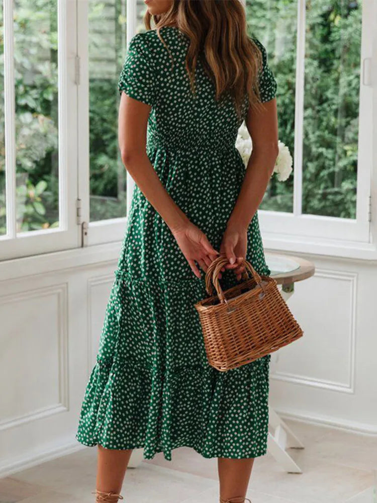 Vintage Bloom Maxi Dress