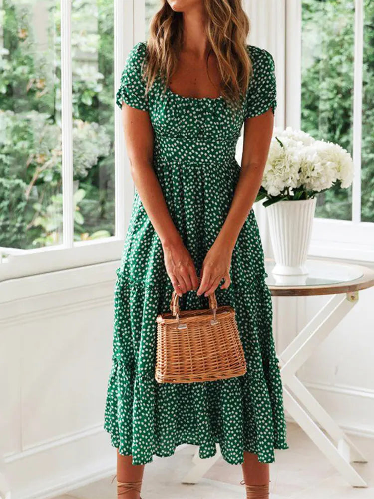 Vintage Bloom Maxi Dress