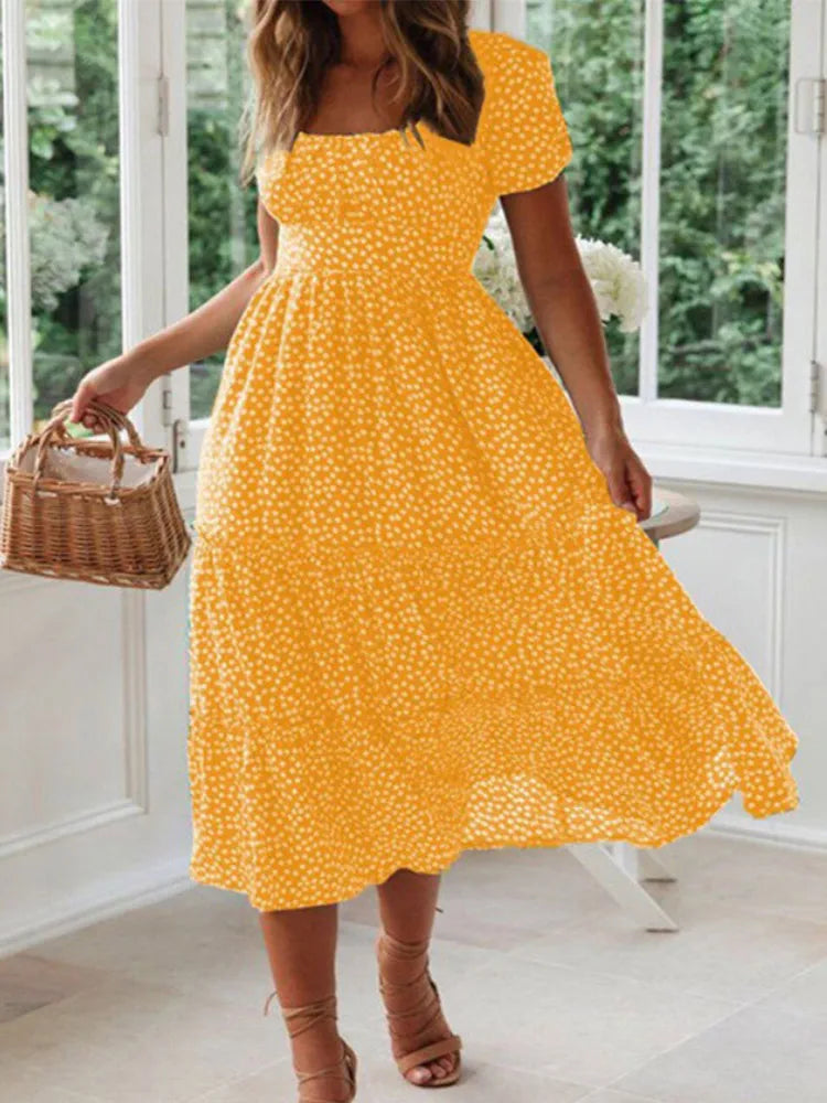 Vintage Bloom Maxi Dress