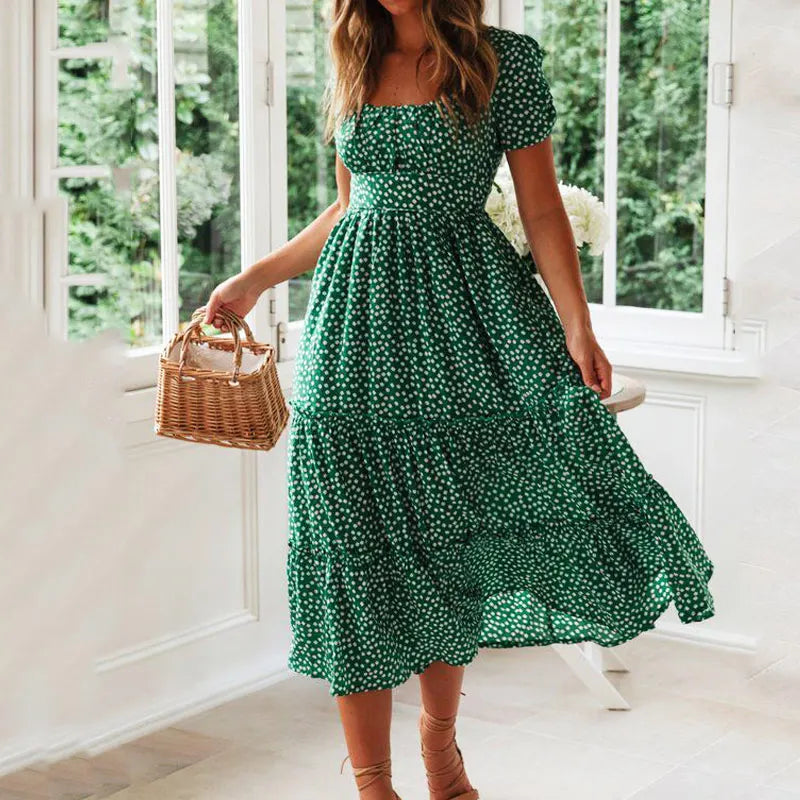 Vintage Bloom Maxi Dress