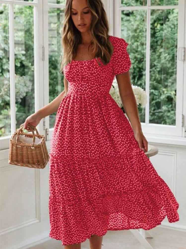Vintage Bloom Maxi Dress