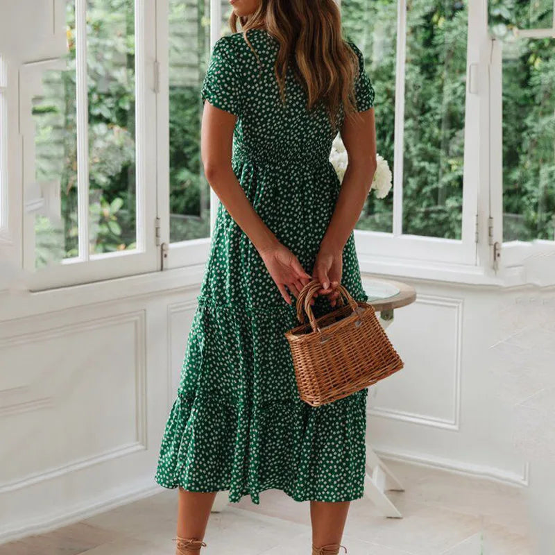 Vintage Bloom Maxi Dress