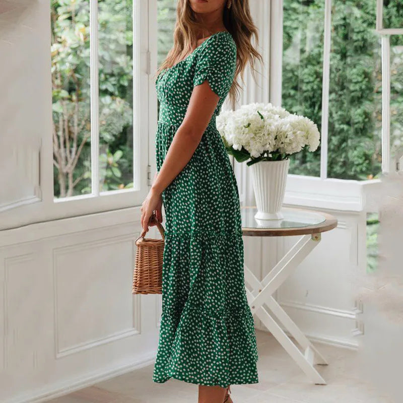 Vintage Bloom Maxi Dress