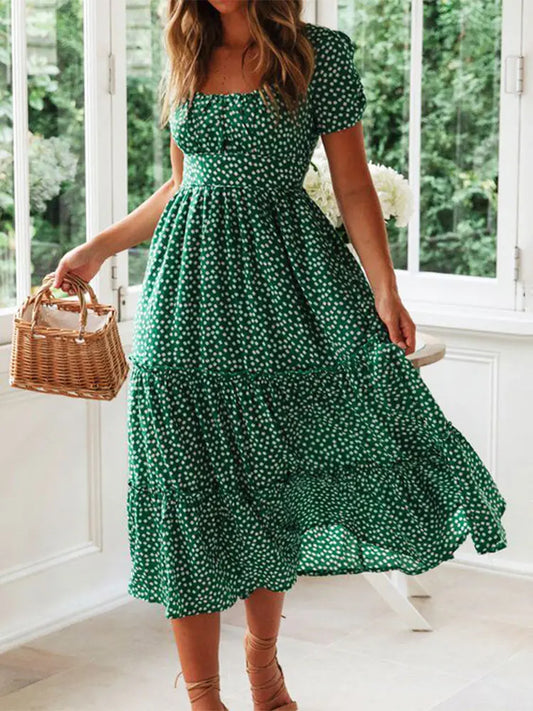 Vintage Bloom Maxi Dress
